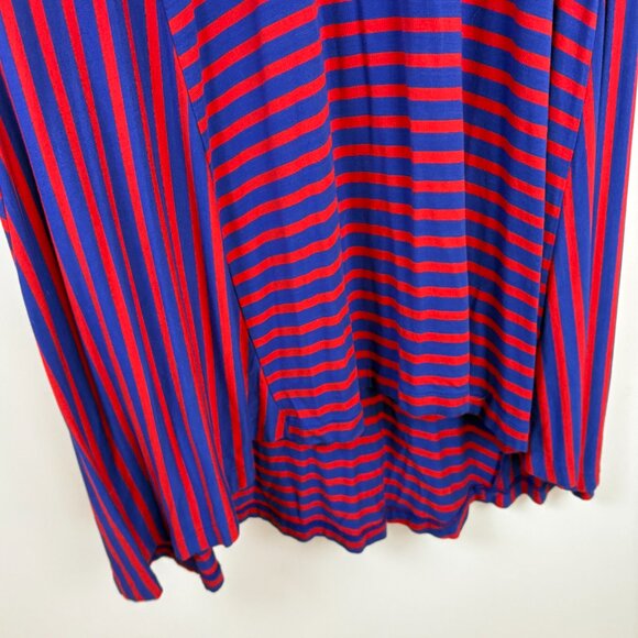 Vineyard Vines Blue & Red Striped Maxi Tank Dress Size S Rayon Blend Jersey Knit - Picture 4 of 7